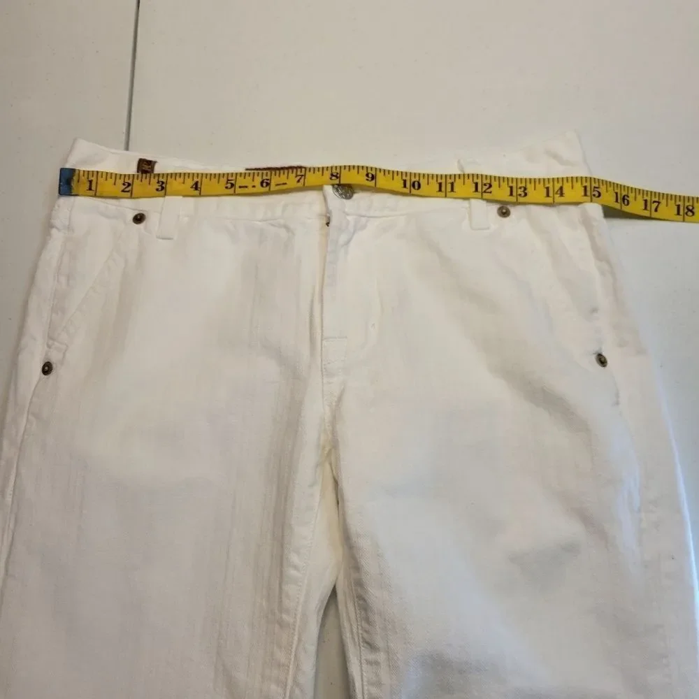 Notify Italian Men's White Straight Leg Jeans ( Tall 35